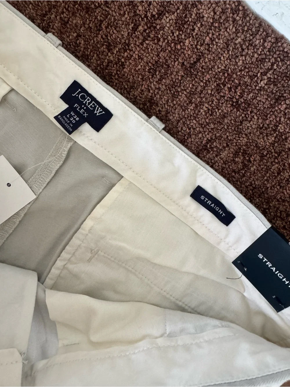 Men’s J. Crew Flex Straight Pants - W36 x L30 color : stone